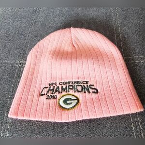 Pink NFL Conference Champions Knit Beanie Hat